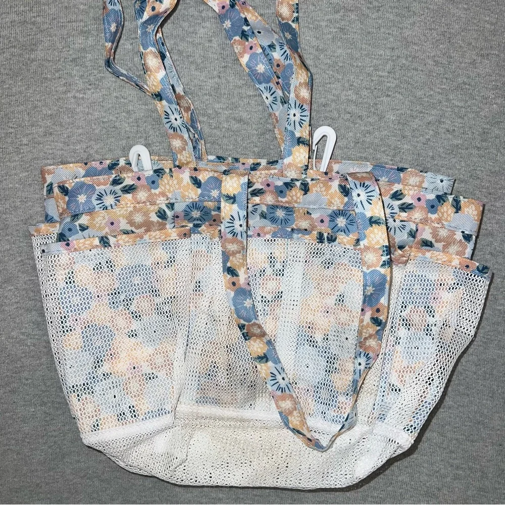 Floral Mesh Tote Bag - Shower Caddy